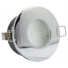 Σποτ Μπάνιου Στρογγυλό Χωνευτό Σταθερό Αλουμινίου Χρώμιο Στεγανό IP44